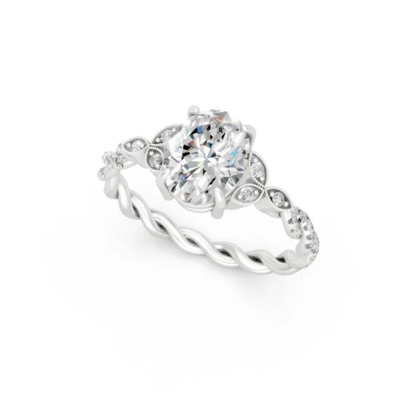 Oval Twisted Rope Ring