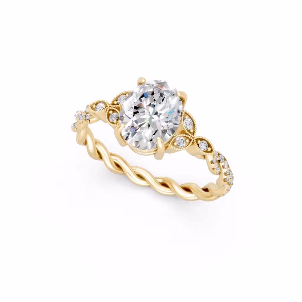 Oval Twisted Rope Ring