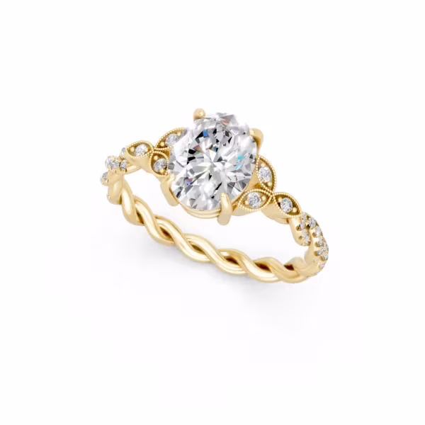 Oval Twisted Rope Ring