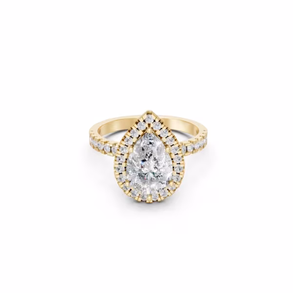 Pear Halo Engagement Ring
