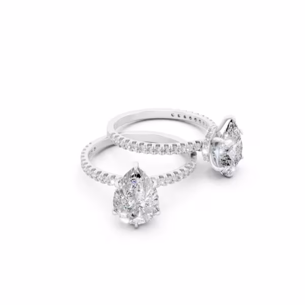 Pear Pavé Engagement Ring