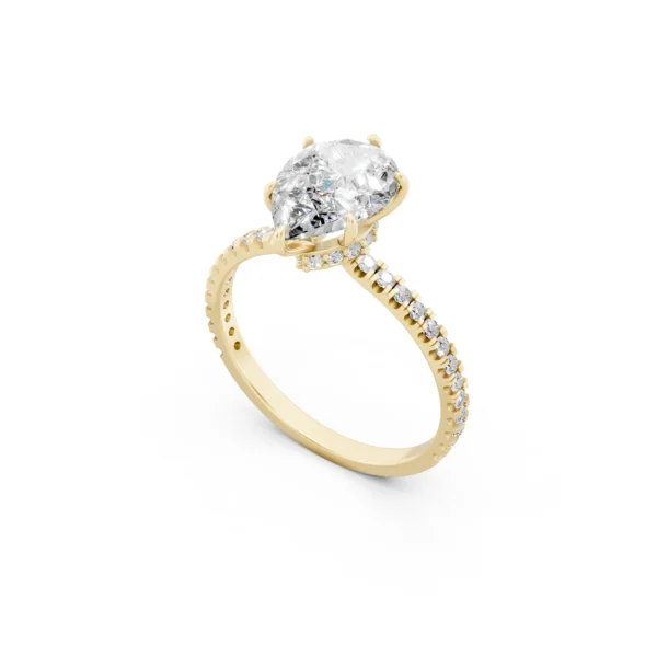 Pear Pavé Engagement Ring
