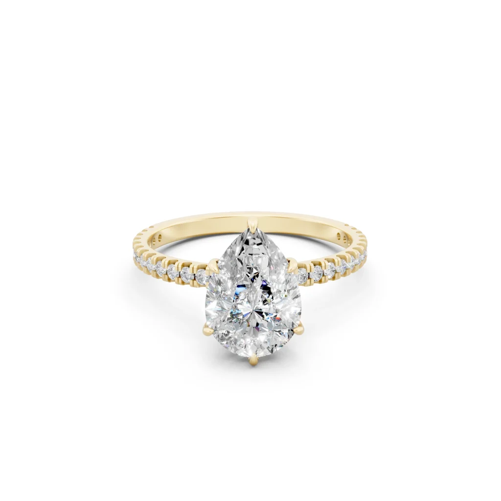 Pear Pavé Engagement Ring