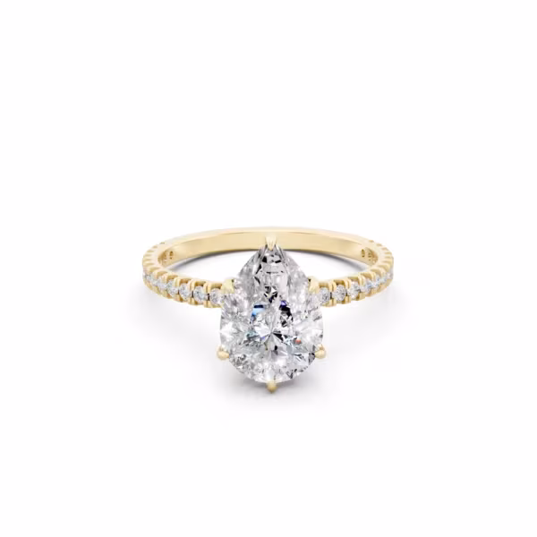 Pear Pavé Engagement Ring