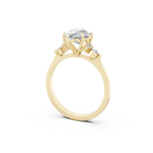Pear Solitaire Engagement Ring 6
