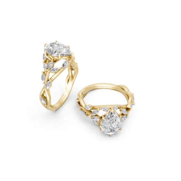Pear Vine Engagement Ring
