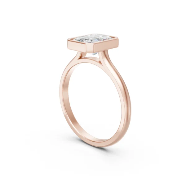 Radiant Bezel Solitaire Ring