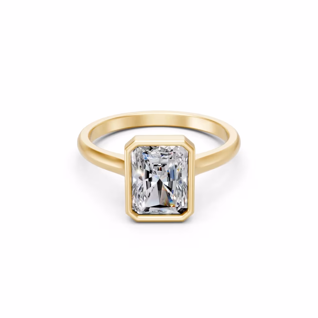 Radiant Bezel Solitaire Ring