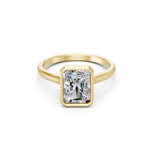 Radiant Bezel Solitaire Ring