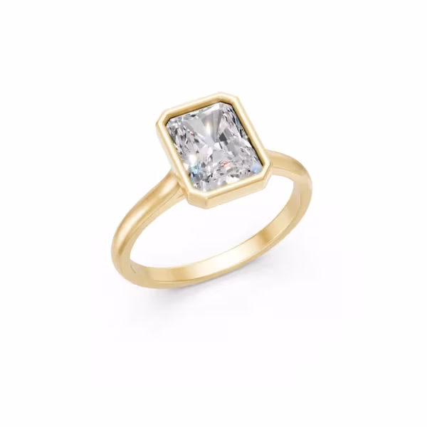 Radiant Bezel Solitaire Ring