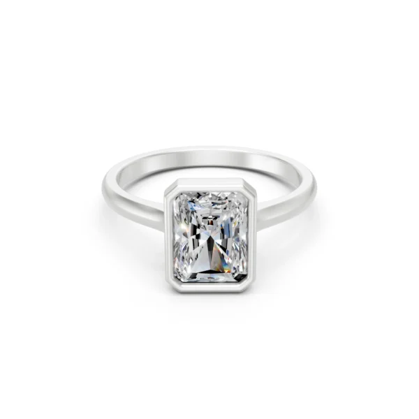 Radiant Bezel Solitaire Ring