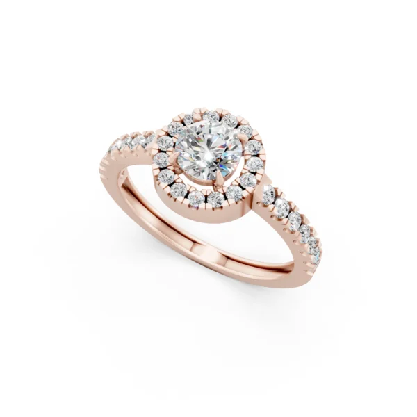 Round Halo Engagement Ring