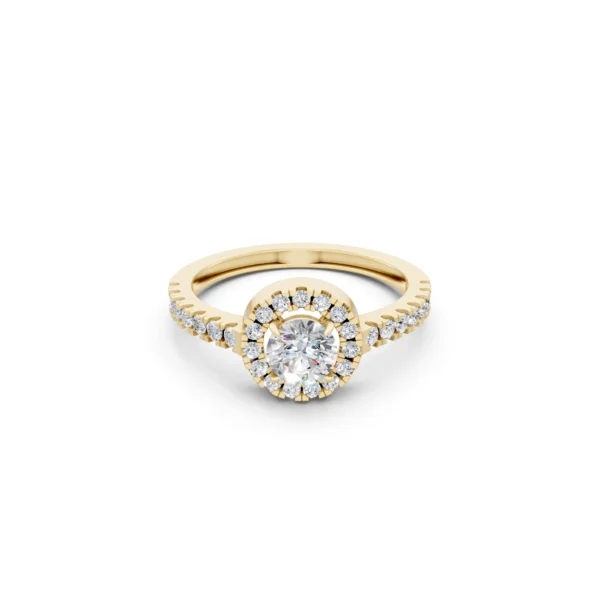 Round Halo Engagement Ring