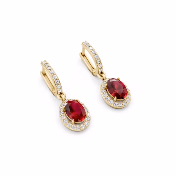 Ruby Drop Earrings
