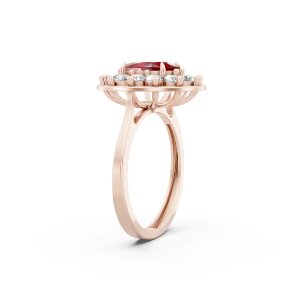 Ruby Halo Ring