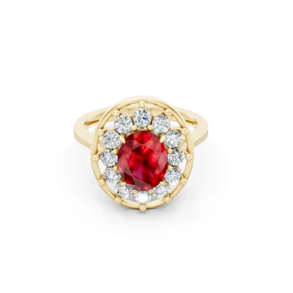Ruby Halo Ring
