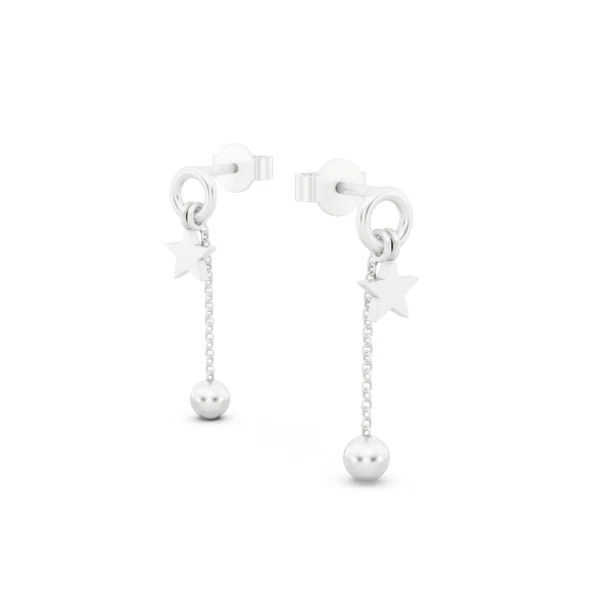 Star Bead Drop Earrings