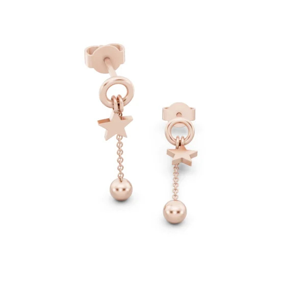 Star Bead Drop Earrings