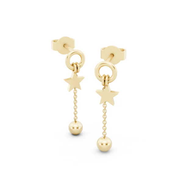 Star Bead Drop Earrings