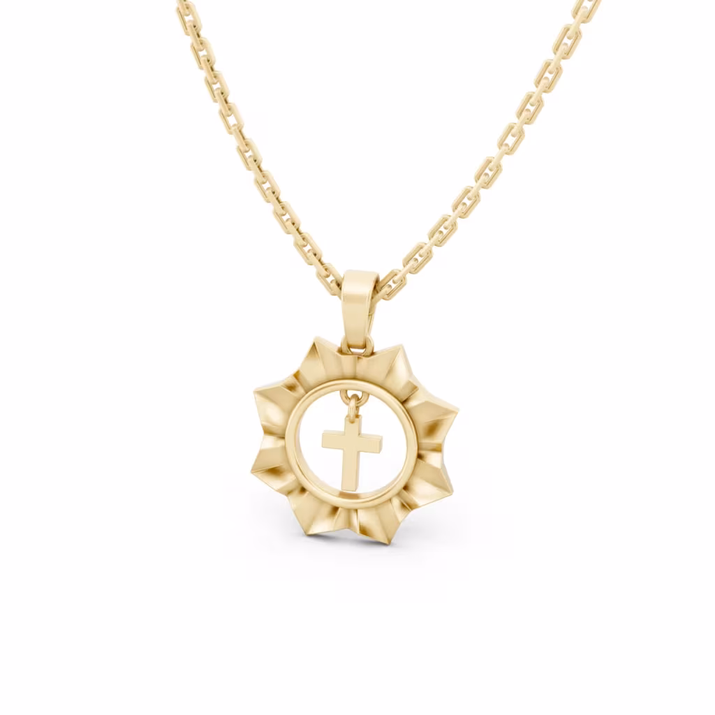 Sunburst Cross Pendant