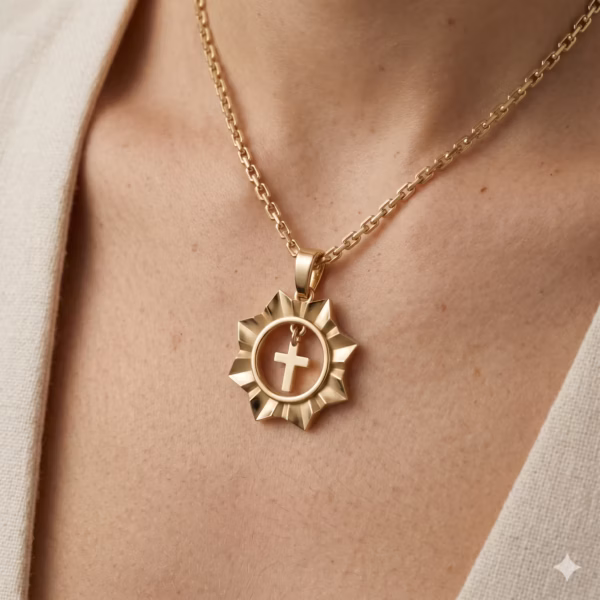 Sunburst Cross Pendant