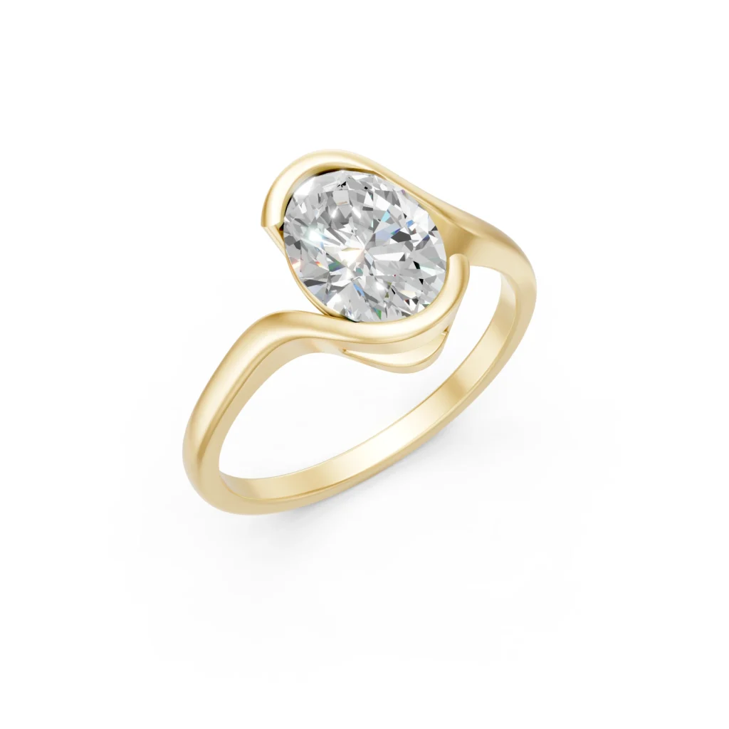 Swirl Oval Ring