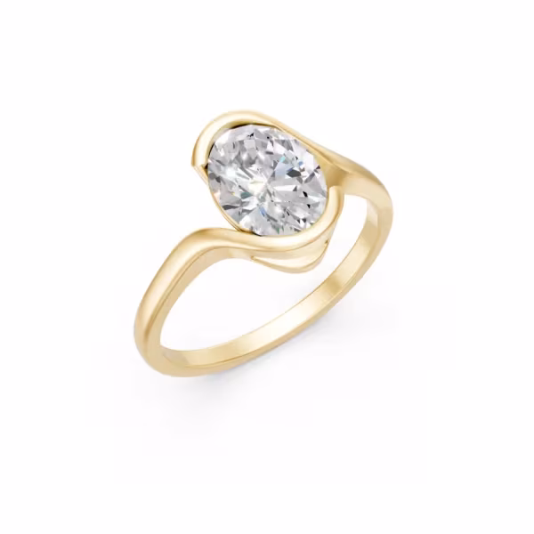 Swirl Oval Ring