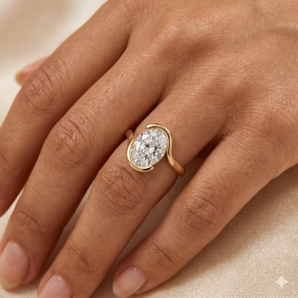 Swirl Oval Ring