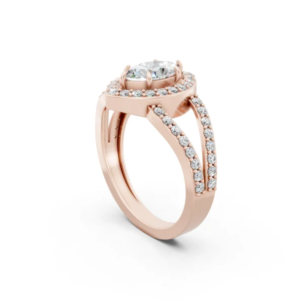 White Marquise Engagement Ring