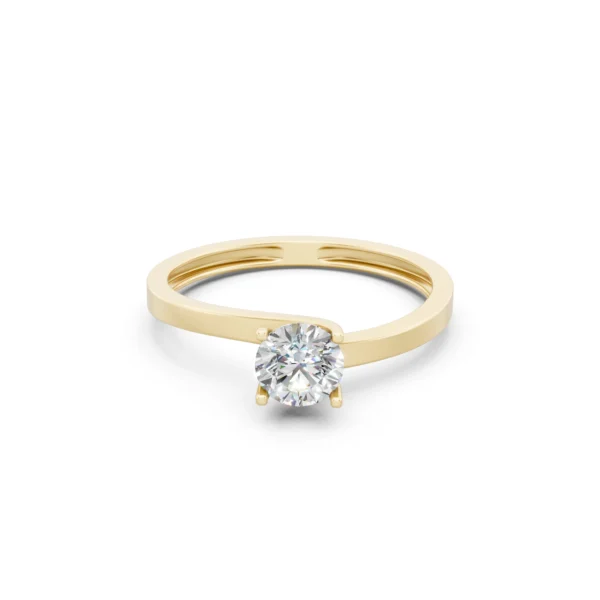 White Round Diamond Ring