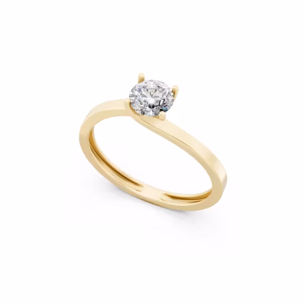 White Round Diamond Ring