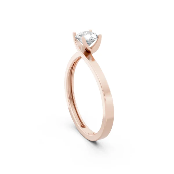 White Round Diamond Ring