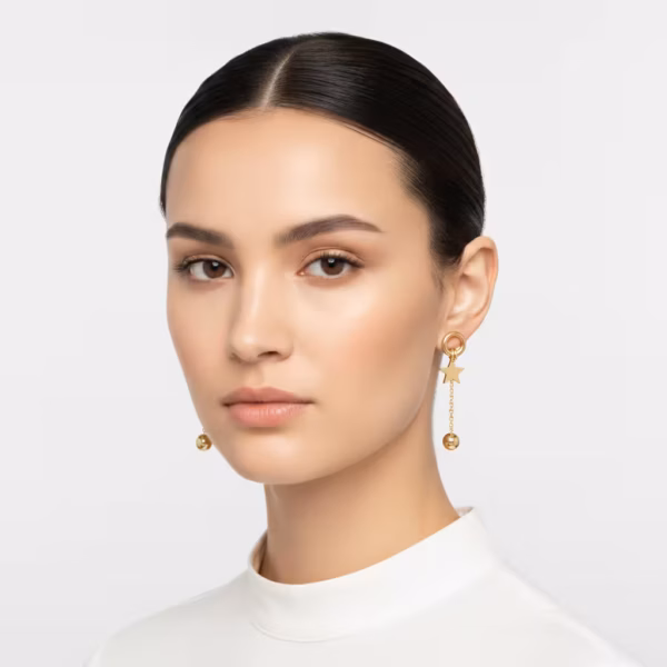 Star Bead Drop Earrings