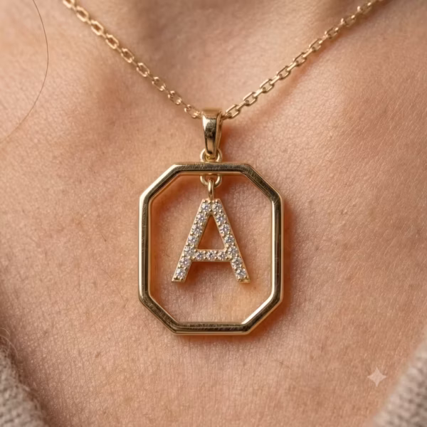 Personalized Geometric Pendant