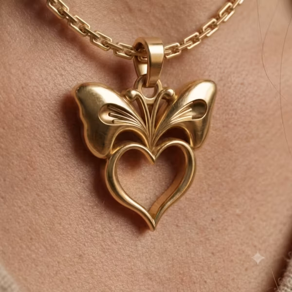 Butterfly Heart Pendant