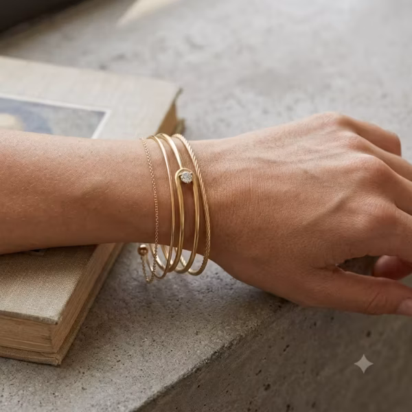 Solitaire Cuff Bracelet