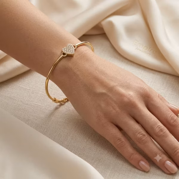 Heart Bangle Bracelet