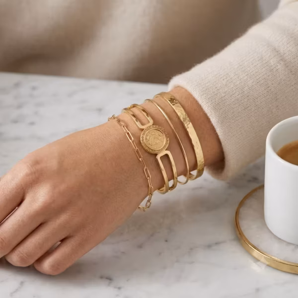Medallion Bangle Bracelet