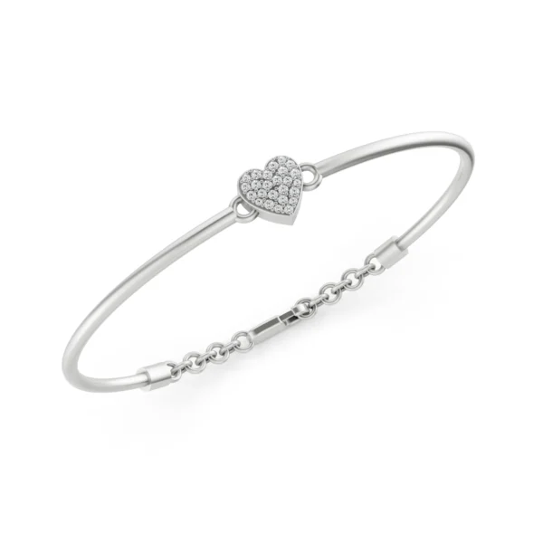 Heart Bangle Bracelet