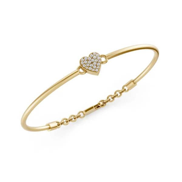 Heart Bangle Bracelet
