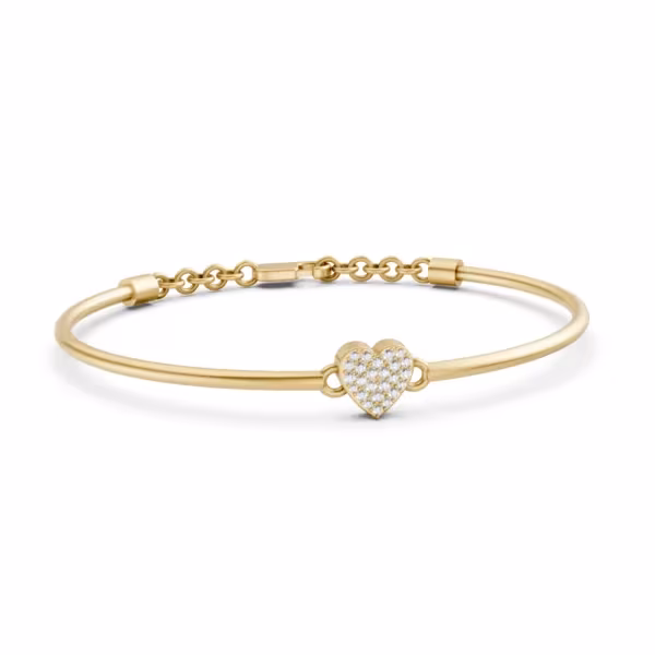 Heart Bangle Bracelet