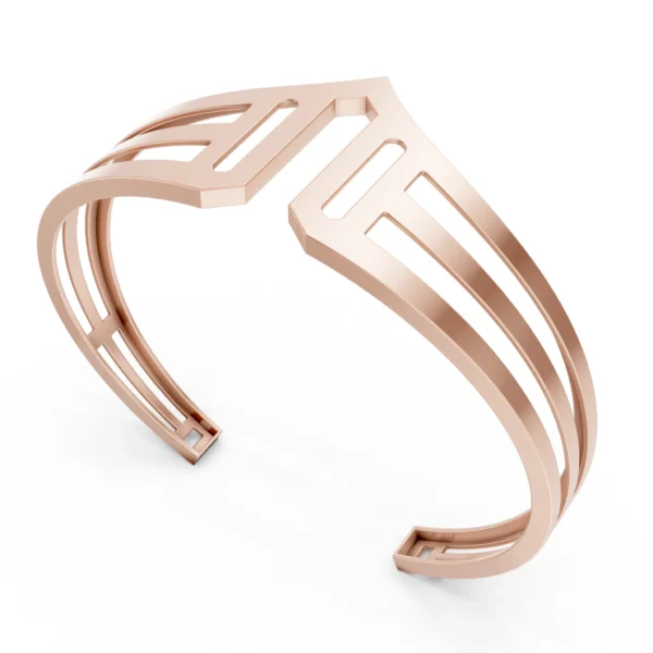 Chevron Cuff Bracelet in rose gold