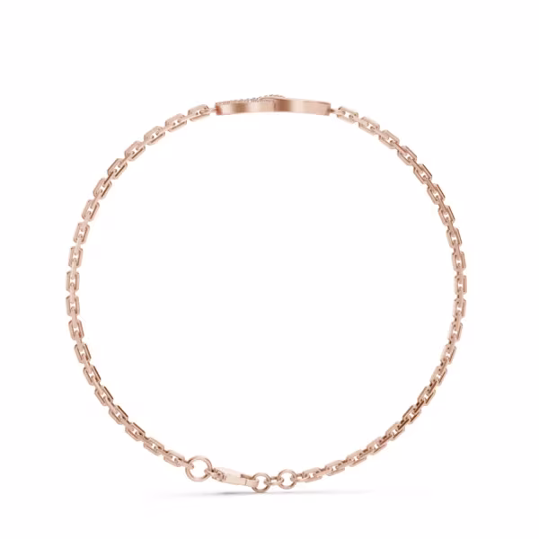 Interlocking Circle Bracelet in rose gold