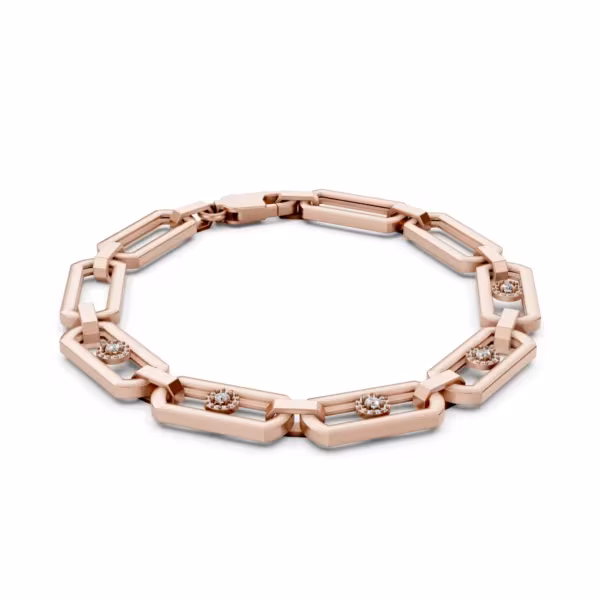 Link Chain Bracelet in rose gold