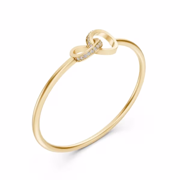 Interlocking Heart Bangle