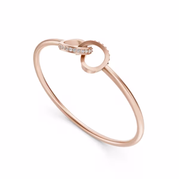 Interlocking Heart Bangle