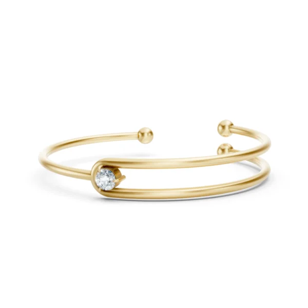 Solitaire Cuff Bracelet
