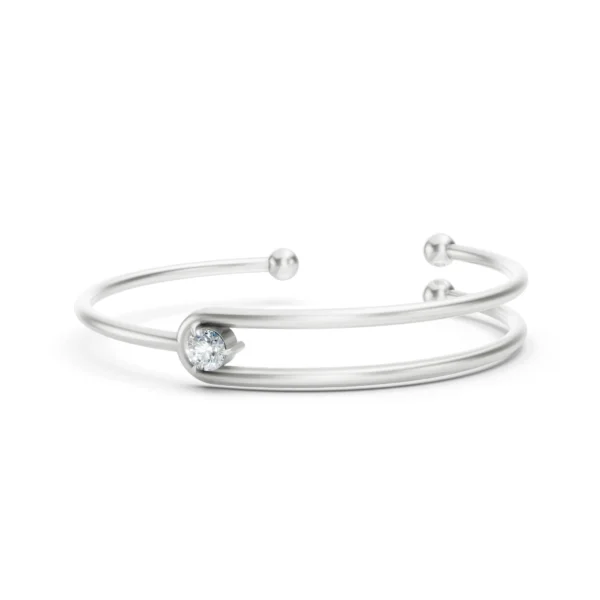 Solitaire Cuff Bracelet