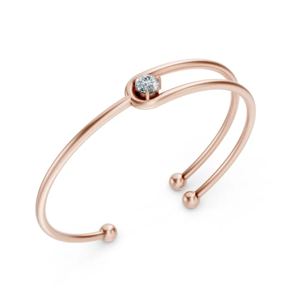 Solitaire Cuff Bracelet