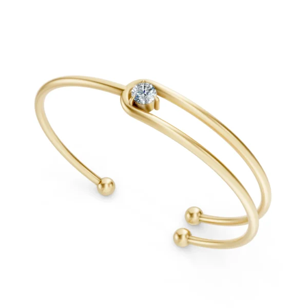 Solitaire Cuff Bracelet